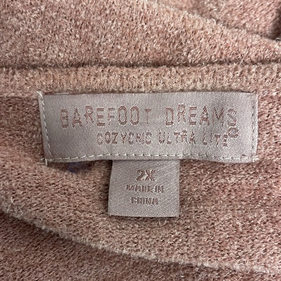 Barefoot Dreams Cozy Chic Ultra Lite Tunic Sweater Size 2X Dusty Pink Rose - Picture 5 of 5